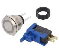 Interruttore LCA22-11E/R/24V/S: antivandalo Pos: 2 SPDT 300mA/250VDC IP65 (ON...