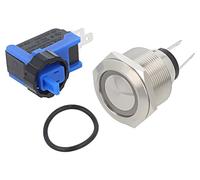 Interruttore LCA25-11ZE/B/12V/S: antivandalo Pos: 2 SPDT 300mA/250VDC IP65 ON-ON