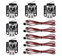 Interruttore limitato for stampante 3D, modulo interruttore meccanico 5 pezzi finecorsa con cavo a 3 pin 1M compatibile con rampe RepRa Tevo Tornado CR10 Ender3