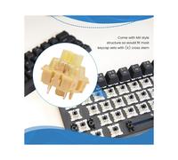 Interruttore Lineare un 5 Pin 50gf V3 Pro Giallo Crema da 45 Pezzi con Stelo Antipolvere Compatibile per Tastiera Meccanica MX