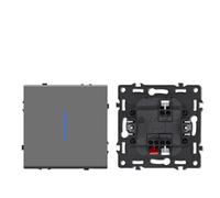Interruttore Luce,Interruttore da Parete Modulo interruttore a pulsante con spia luminosa Parti di ricarica del telefono Lampada da parete Combinazione plastica(1Gang 2Way Module)