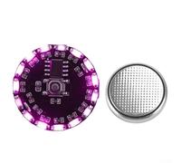 Interruttore luce LED, controllo magnetico, 16 modalità, corpo in metallo con batteria, per mini lampade decorative e progetti fai da te (rosa)