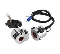 Interruttore Luce Manubrio 1 Paio Interruttori Per Manubrio Motocicletta Cromati 25 Mm Indicatori Direzione Fari Clacson Pulsanti Controllo Universali
