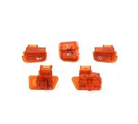 Interruttore Luce Manubrio 5 Pezzi Interruttore Modificato Motocicletta Pulsante Avviamento Clacson Luce Indicatori Direzione Connettori Scooter ATV Ciclomotori(Orange)