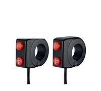 Interruttore Luce Manubrio Interruttore A Pulsante Combinato Con Clacson E Fari Da 22 Mm Accessori Universali Per Moto Bici Elettriche(2pcs red)