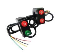 Interruttore Luce Manubrio Interruttore Combinato Per Clacson E Fari Manubrio Per Moto ATV 22 Mm Pulsante Interruttori Motore Modifica Indicatori Direzione(Red)