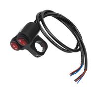 Interruttore Luce Manubrio Interruttore Luce Impermeabile Per Manubrio Moto 12V Accensione/spegnimento Fari Fendinebbia Faretto In Lega Di Alluminio(Double switch)