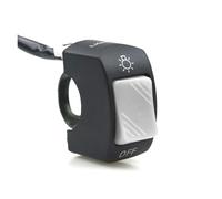 Interruttore Luce Manubrio Interruttore On-off Per Motocicletta Pulsante 22 Mm Interruttori Manubrio 12 V Connettore Proiettile Elettronico Bici Scooter E ATV(Grey)