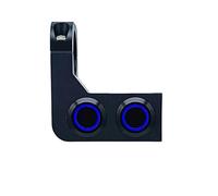 Interruttore Luce Manubrio Interruttore Per Montaggio Su Manubrio 22 Mm Per Fari Fendinebbia ON OFF Anabbaglianti In Lega Alluminio Con Spia Luminosa(B)