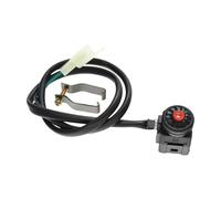 Interruttore Luce Manubrio Per ATV UTV Ecc. Interruttore Di Avviamento E Spegnimento Moto NO/OFF Pulsante Clacson Comunemente Aperto Convertitore Elettrico(Red)