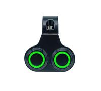 Interruttore Luce Manubrio Per Fari Fendinebbia A LED A Doppio Pulsante Per Motocicletta Controller Per Indicatori Direzione Accensione E Spegnimento Manubrio(Green Manual Return)