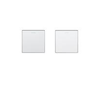 Interruttore Luce Muro,Interruttore A Pulsante Interruttore meccanico da parete a doppio pulsante, 1 gruppo, via, con cornice in vetro, tripla alimentazione, 250 V(Double 1Gang White)