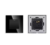 Interruttore Luce Muro,Interruttore Di Commutazion Pannello in cristallo in stile semplice, doppio interruttore a pulsante for luce da parete a 1, 2, 3 o 4 vie, 10 A(1G1W,White)