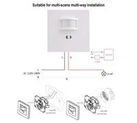 Interruttore luce sensore movimento compatibile tensione globale per diverse reg