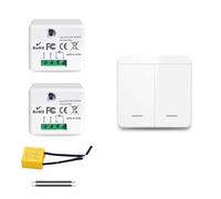 Interruttore luce senza neutro 433 MHz Modulo di controllo a 2 vie 1/2/3 gruppi Interruttore a parete con telecomando Adatto for controller LED 110 V 220 V Dimmer LED(2 Light Switch 1 W)