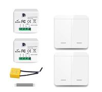Interruttore luce senza neutro 433 MHz Modulo di controllo a 2 vie 1/2/3 gruppi Interruttore a parete con telecomando Adatto for controller LED 110 V 220 V Dimmer LED(2 Light Switch 2 W)