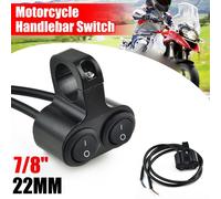 Interruttore Luce Universale 2.2cm 22mm 12V Manubrio On-Off Lega di Alluminio