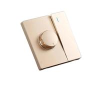 Interruttore luce universale grigio spazzolato a 1 via e 2 vie con interruttore di controllo della velocità della ventola, cappa da soffitto(Gray)