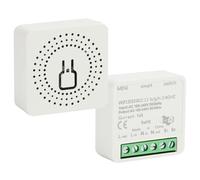 Interruttore Luce WiFi Intelligente 16A Compatibile con Alexa e Google, Mini Interruttore Smart Tuya Smart Life, Controllo Vocale e APP, Timer, Controllo Remoto Multiutente,Neutro Necessario