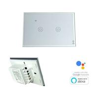 INTERRUTTORE LUCI SMART WIFI PARETE TOUCH ALEXA GOOGLE HOME SCATOLA 503 2 TASTI