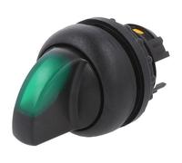 Interruttore M22S-WLK3-G: asta girevole. Pos: 1 22 mm verde Bel: M22-FLED,...