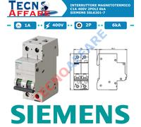 Interruttore Magnetotermico 1A 400V 6kA 2Poli Siemens 5SL6201-7