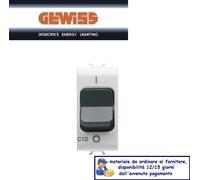 INTERRUTTORE MAGNETOTERMICO 1P+N 10A GEWISS CHORUS GW10467 BIANCO.