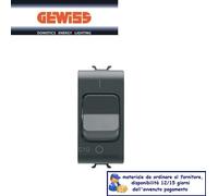 INTERRUTTORE MAGNETOTERMICO 1P+N 10A GEWISS CHORUS NERO GW12467