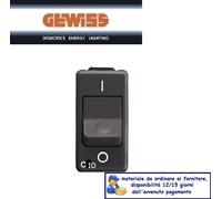INTERRUTTORE MAGNETOTERMICO 1P+N 10A GEWISS SYSTEM BLACK GW21435