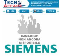 Interruttore Magnetotermico 1P+N 10A Tipo C 230V 4,5kA Siemens 5SY3 510-7