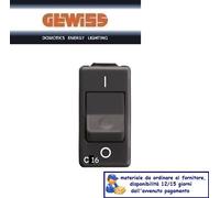 INTERRUTTORE MAGNETOTERMICO 1P+N 16A GEWISS SYSTEM BLACK GW21436