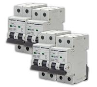 INTERRUTTORE MAGNETOTERMICO 20A AMPERE 2P POSTI CURVA C 4 PEZZI