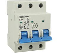 Interruttore magnetotermico 3P 16A curva C16 - 3 moduli DIN per quadro elettrico