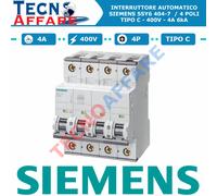 Interruttore Magnetotermico 4A 400V 4Poli 6kA Classe C Siemens 5SY6404-7