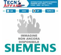 Interruttore Magnetotermico 4P 6A Tipo C 400V 4.5kA Siemens 5SY3 406-7