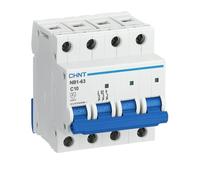 Interruttore Magnetotermico 4P 6Ka Curva C Chint Serie Nb1-63 Da Quadro Din - CONFEZIONE: 1 pz., Ampere : 10 Ampere
