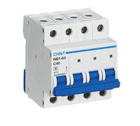 Interruttore Magnetotermico 4P 6Ka Curva C Chint Serie Nb1-63 Da Quadro Din - CONFEZIONE: 1 pz., Ampere : 40 Ampere