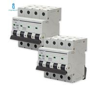 INTERRUTTORE MAGNETOTERMICO 63A AMPERE 4 POSTI CURVA C PROTEZIONE 2 PEZZI