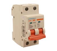 Interruttore Magnetotermico 63A C63, Bipolare 2P, Curva C 10kA, 2 Moduli DIN 220V AC, Certificato IEC60898-1, Serie Professionale PB8H