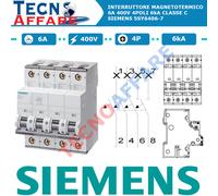 Interruttore Magnetotermico 6A 400V 4Poli 6kA Siemens 5SY6406-7
