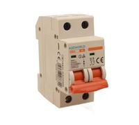 Interruttore Magnetotermico 6A B6, Bipolare 2P, Curva B 6kA, 2 Moduli DIN 220V AC, Certificato IEC60898-1, Serie SB6L