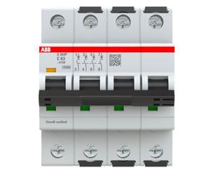 Interruttore magnetotermico Abb 4P 63A 15KA C 4M S304P