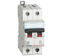 Interruttore magnetotermico Bticino 2P 40A 10kA tipo D 2 moduli FH82D40