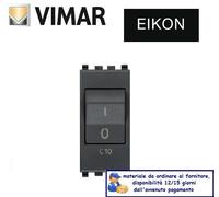 INTERRUTTORE MAGNETOTERMICO C10 VIMAR EIKON GRIGIO 20405.10.