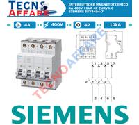 Interruttore Magnetotermico C4 4A 400V 10kA 4Poli Curva C Siemens 5SY4404-7