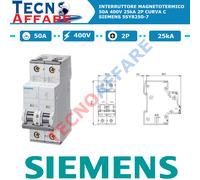 Interruttore Magnetotermico C50 50A 400V 25kA 2Poli Curva C Siemens 5SY8250-7