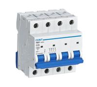 Interruttore Magnetotermico Chint NB1-63H 4P 25A 10kA C 4 Moduli 179913