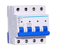 Magnetotermico 10A curva C 4P 6kA 4M NB1-63/C10-4P-10 - Chint