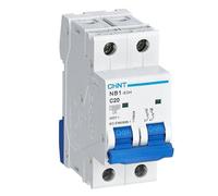 Interruttore Magnetotermico Chint NB1-63H 2P 20A 10kA C 2 Moduli 179828
