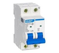 Interruttore Magnetotermico Chint NXB-63S 1P+N 20A 4,5kA C 2M 296750